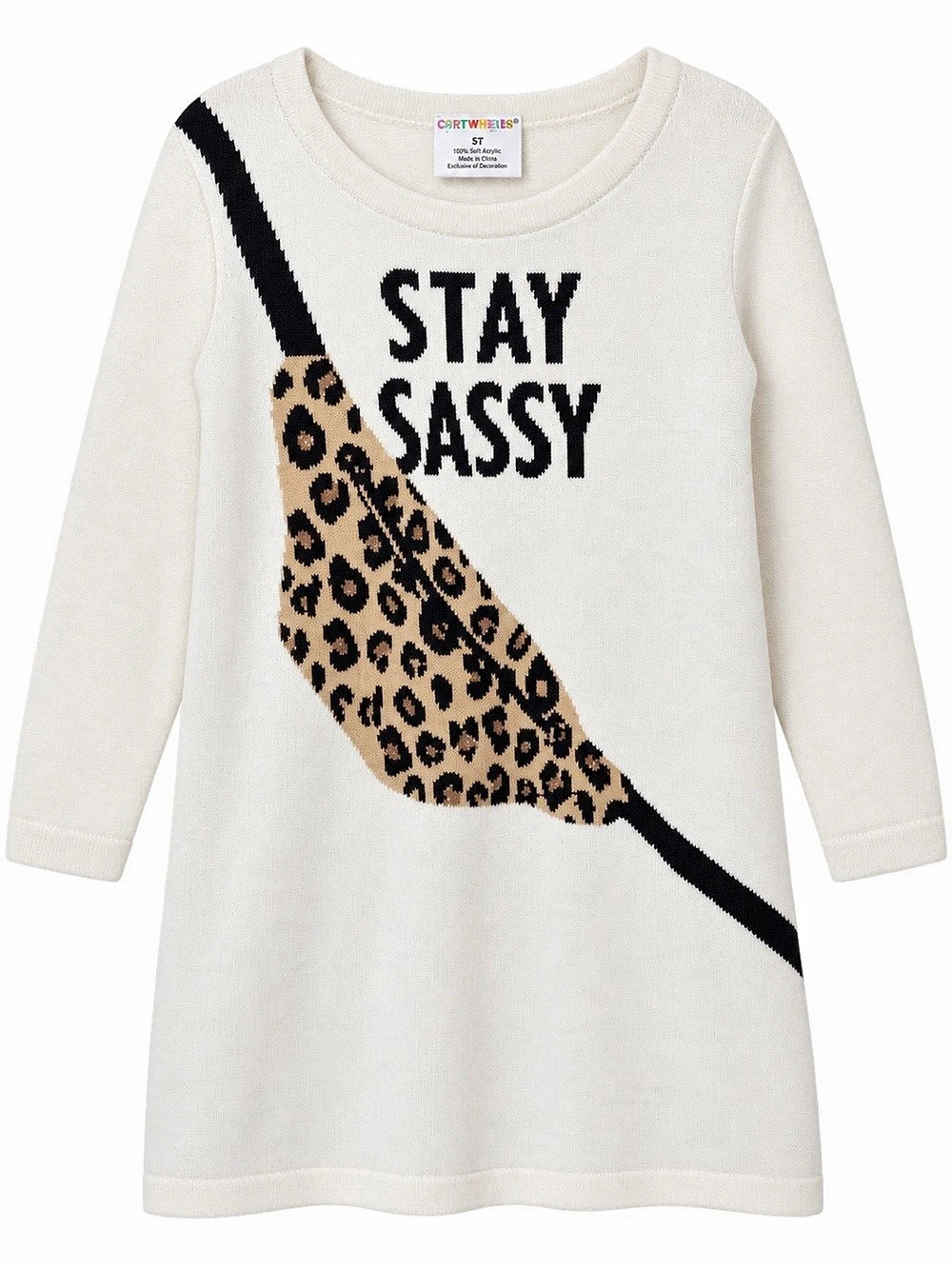 Cartwheels Charlie Paige Stay Sassy Leopard Sweater Dress 5T